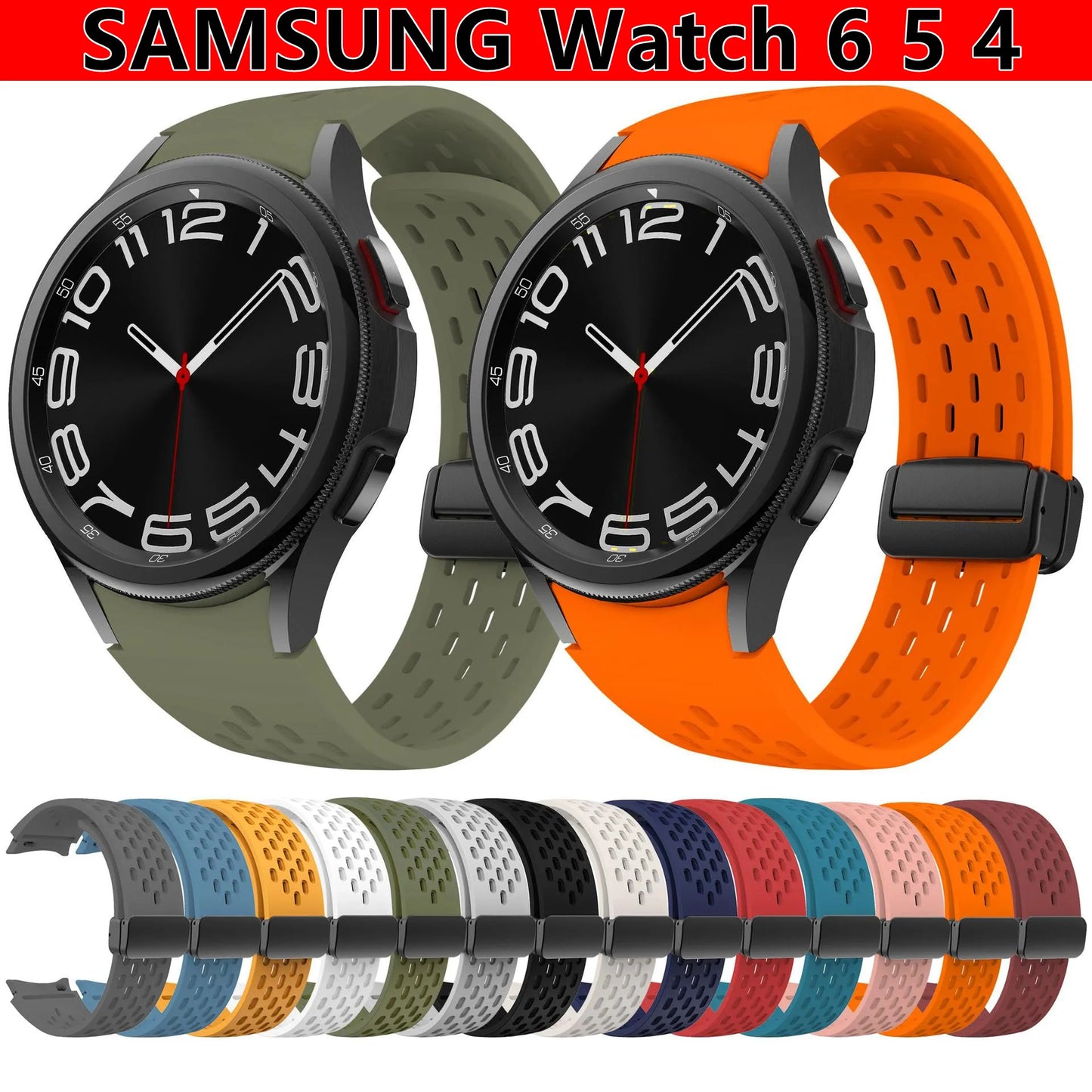 20mm watch Strap For Samsung Galaxy Watch 5/4 44mm 40mm band Silicone Bracelet Galaxy Watch 6 classic 5 pro 46mm 45mm 47mm 43mm