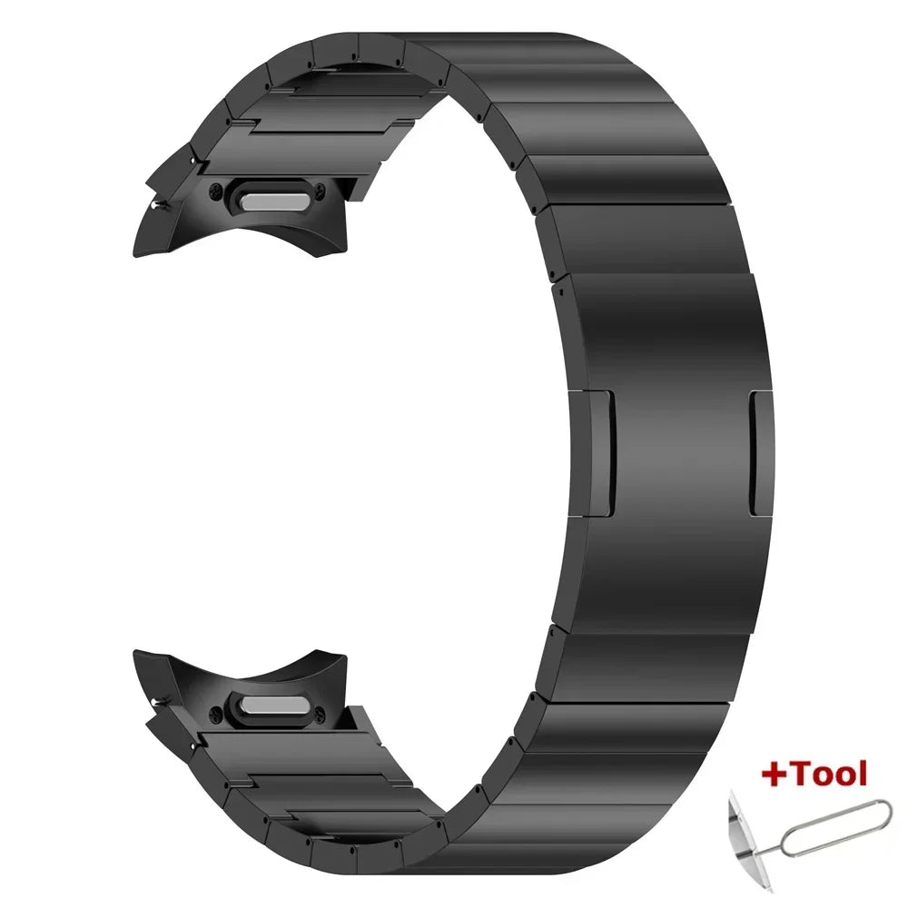 NO Gaps Titanium Metal Strap for Samsung Galaxy Watch 6 Classic 47mm 43mm 4/5/6/7 44mm 40mm Quick Fit Band for Galaxy 5 Pro 45mm