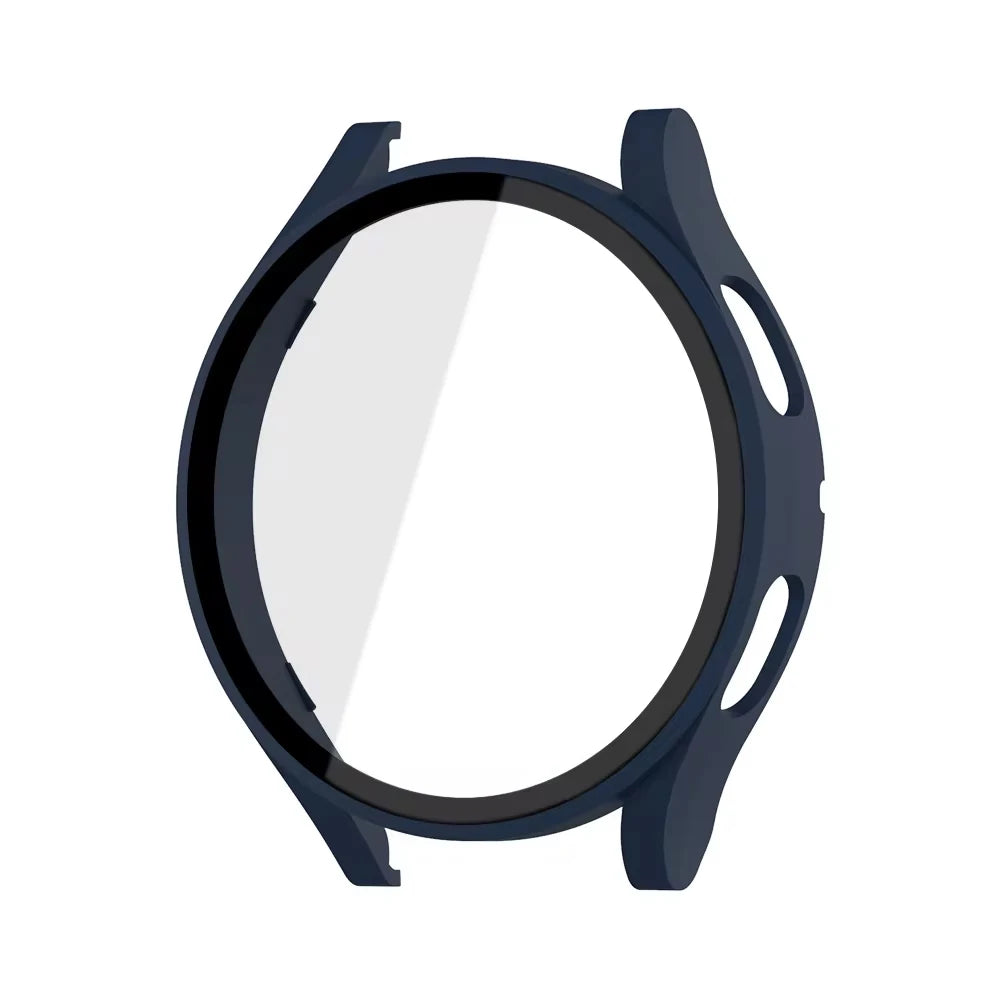 Tempered Glass+ PC Cover for Samsung Galaxy Watch 7 4 5 6 44mm 40mm All Coverage Protective Bumper Case Galaxy Watch Accessories