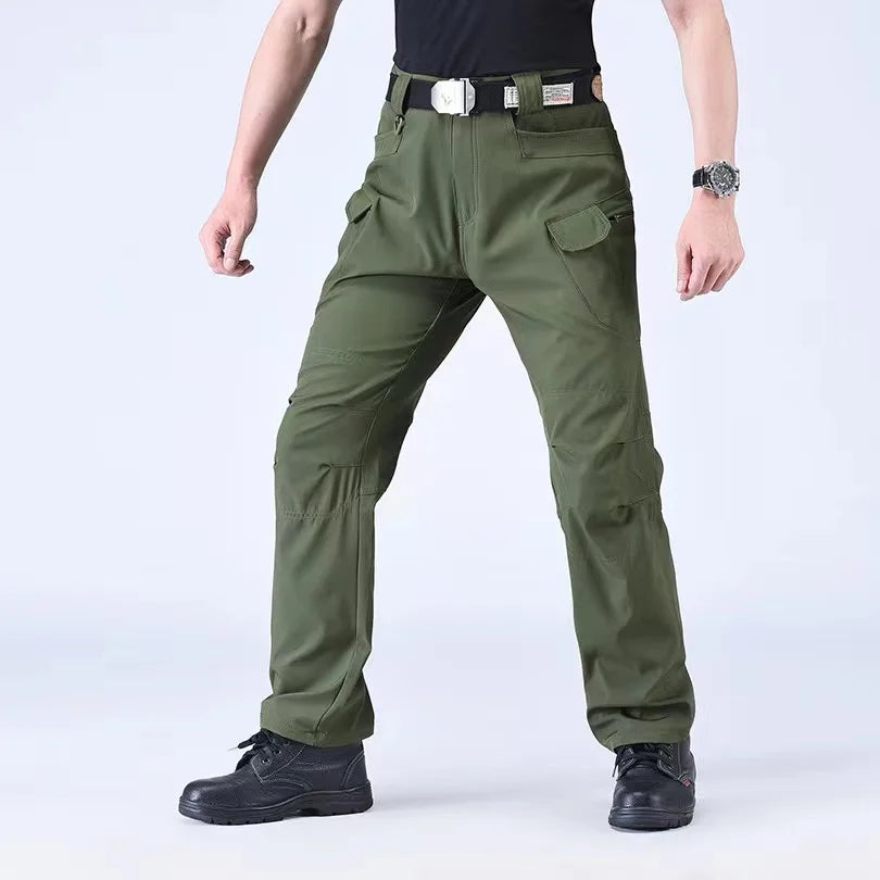 Men Tactical Cargo Softshell Elastic Hiking Trekking Climbing Camping Outdoor Hunting Trousers Spring Autumn Fall Military Pants