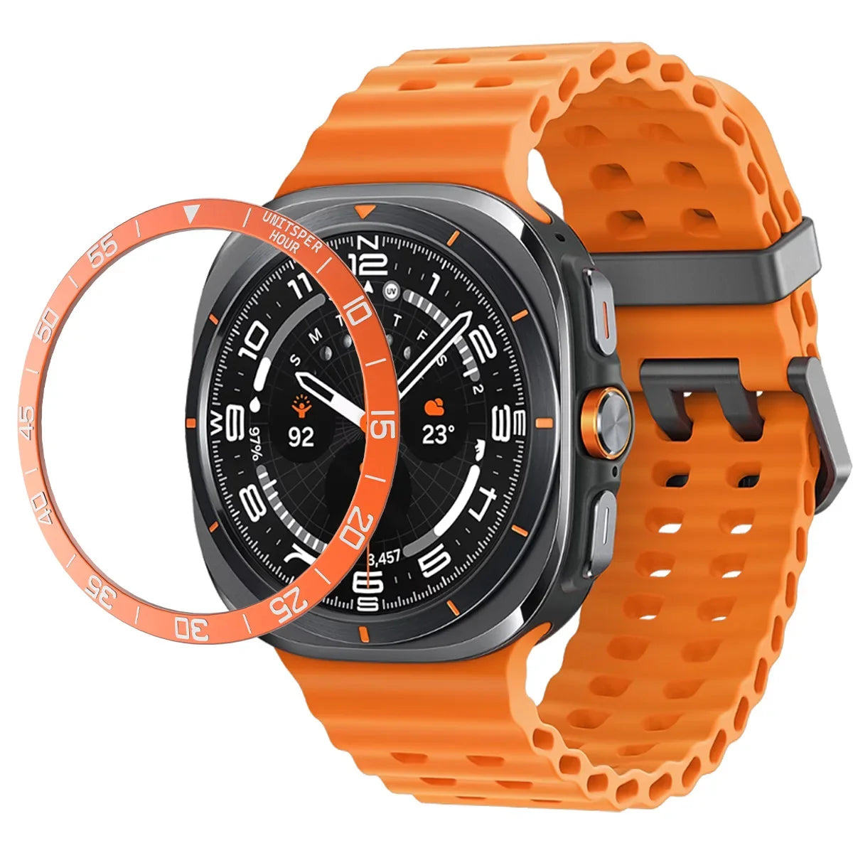 Metal Cover Bezel Ring Case For Samsung Galaxy Watch 7 Ultra 47mm SmartWatch Protector Case Steel Frame Shell Bumper Accessories