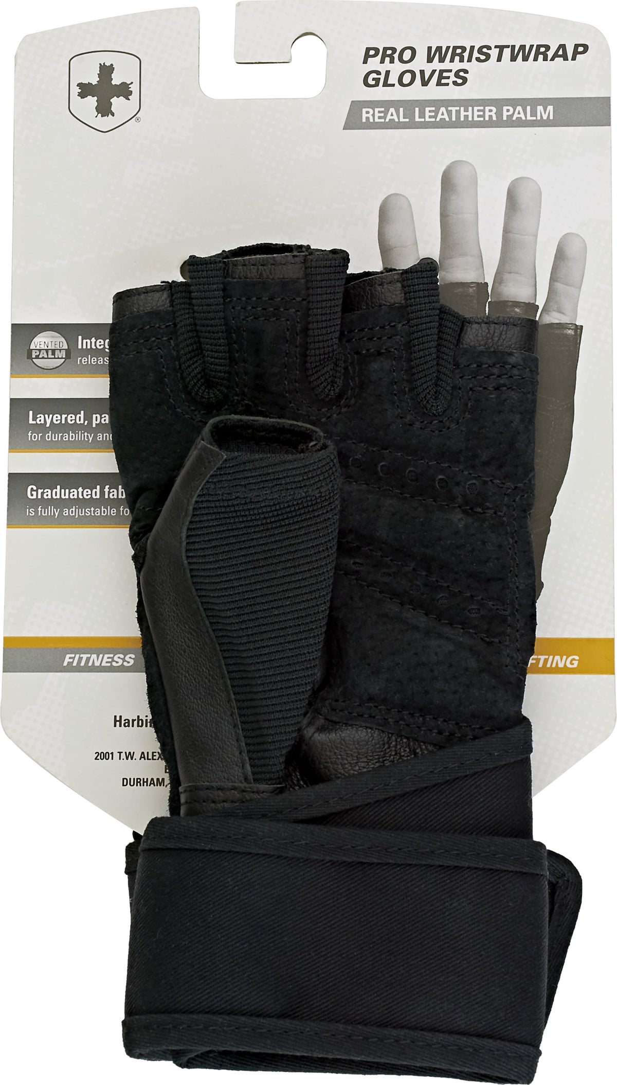 Harbinger Pro Wrist Wrap Glove Black Large