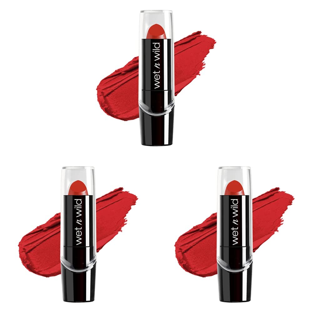 wet n wild Silk Finish Lipstick, Hydrating Rich Buildable Lip Color, Formulated with Vitamins A,E, & Macadamia for Ultimate Hydration, Cruelty-Free & Vegan - Dark Wine
