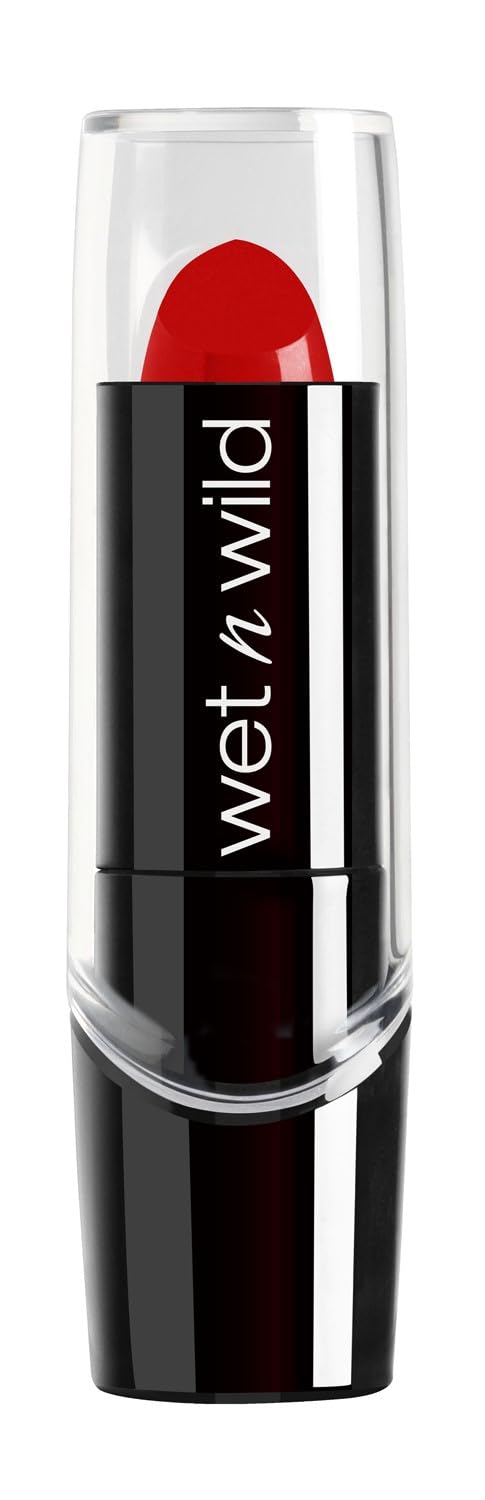 wet n wild Silk Finish Lipstick, Hydrating Rich Buildable Lip Color, Formulated with Vitamins A,E, & Macadamia for Ultimate Hydration, Cruelty-Free & Vegan - Dark Wine