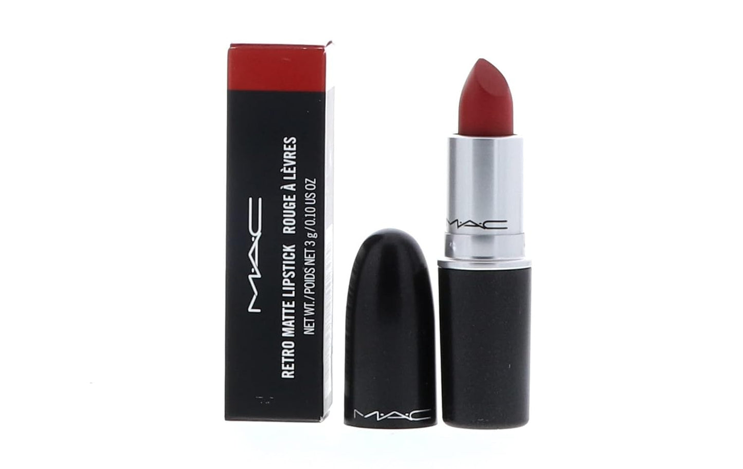 MAC Retro Matte Lipstick Ruby Woo, 1 Count, Multicolor, 0.10 Ounce