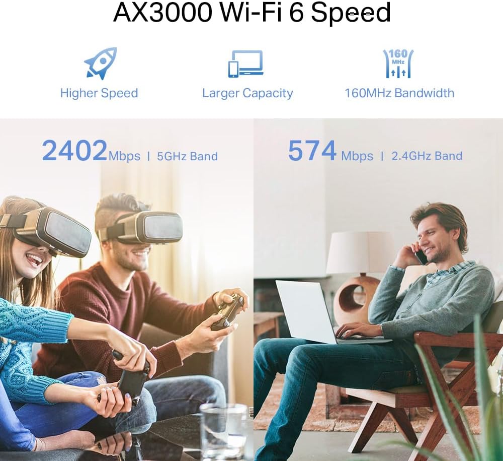 TP-Link AX3000 WiFi 6 Range Extender | PCMag Editor's Choice | Dual-Band Wireless Repeater w/Ethernet Port | Up to 2400 Sq. Ft., 64 Devices | Internet Signal Booster | APP Setup | EasyMesh (RE715X)