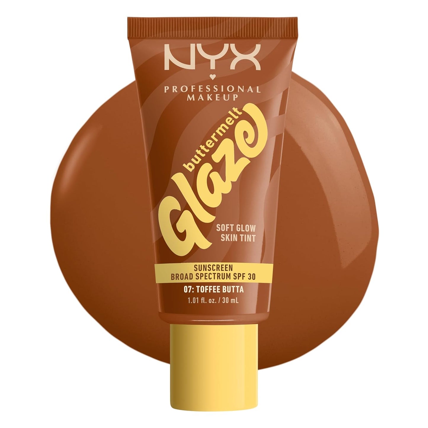 NYX PROFESSIONAL MAKEUP Buttermelt Glaze Soft Glow Skin Tint + SPF 30, Up To 12HR Wear, 02 Vanilla Bean Butta