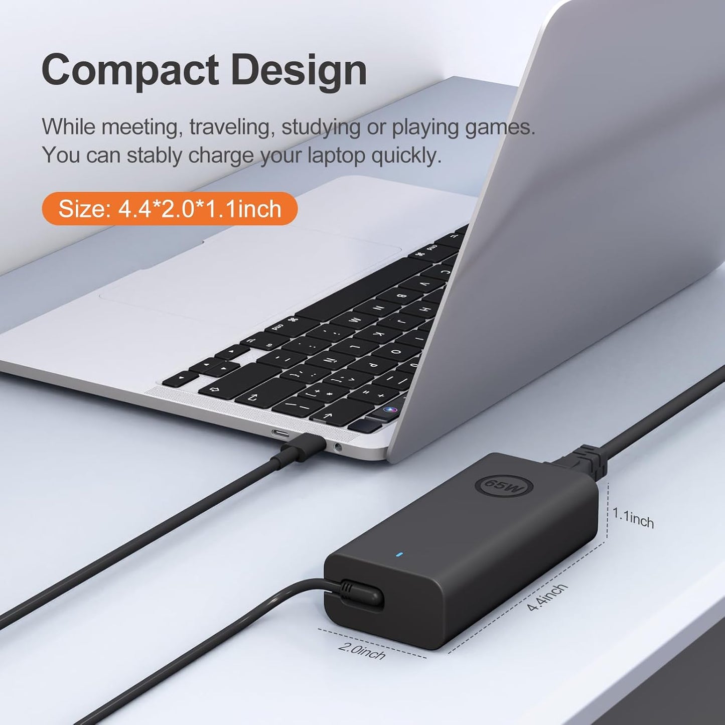65W USB-C Compatible with Dell Laptop Charger XPS 13 and Latitude Charger 3340 3440 3540 3550 5420 5430 5520 5320 5340 5440 5550 7440 7490 7640 7410 7310 2-in-1 9440 2in1 Laptop - Power Cord Included