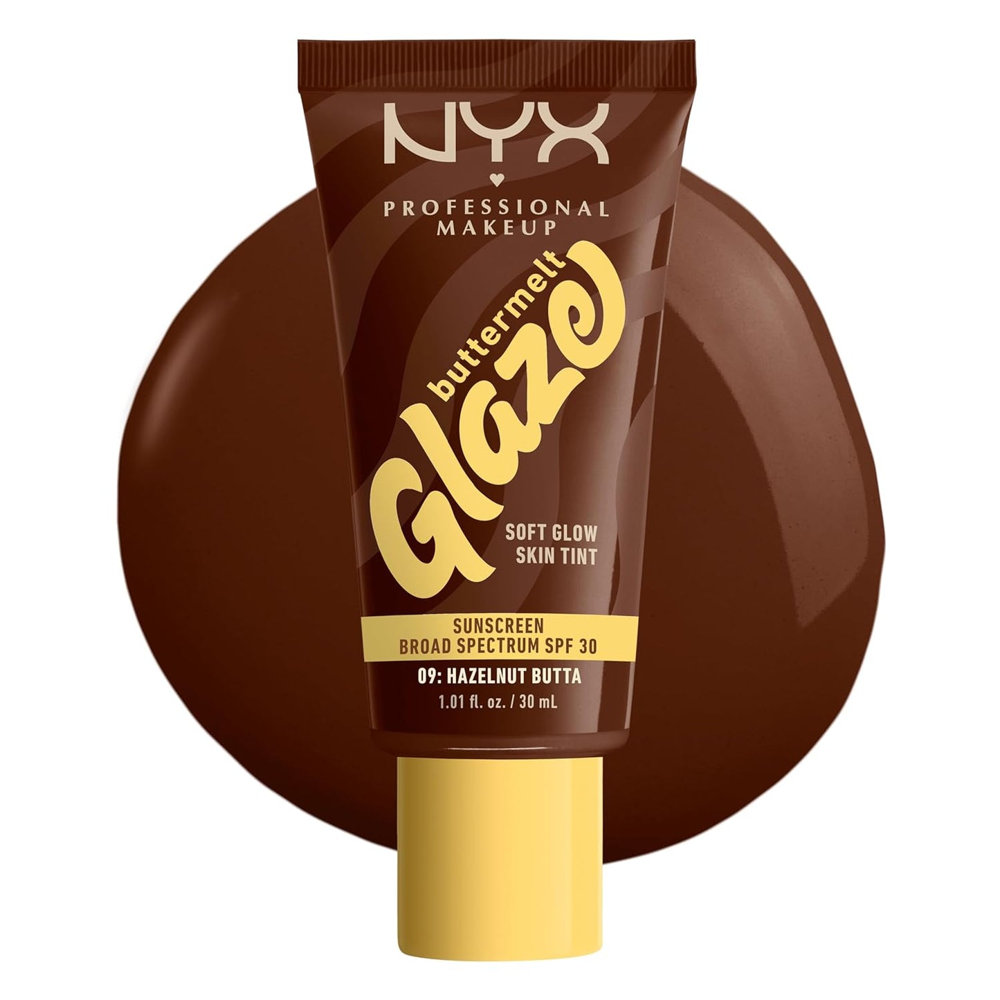 NYX PROFESSIONAL MAKEUP Buttermelt Glaze Soft Glow Skin Tint + SPF 30, Up To 12HR Wear, 02 Vanilla Bean Butta