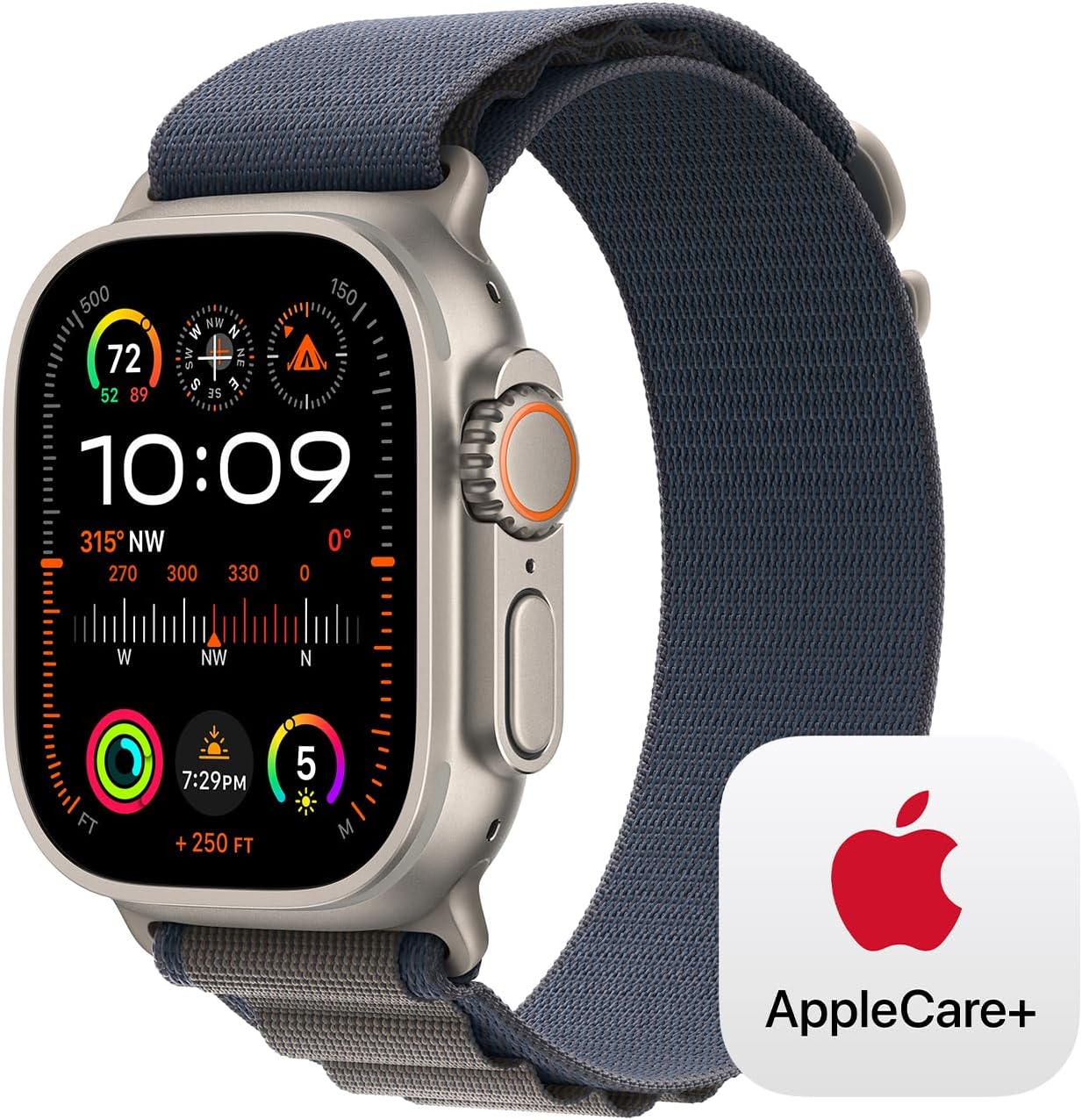 Apple Watch Ultra 2 [GPS + Cellular 49mm] Smartwatch, Sport Watch with Black Titanium Case with Dark Green Alpine Loop - S. Fitness Tracker, Precision GPS, Action Button, Carbon Neutral