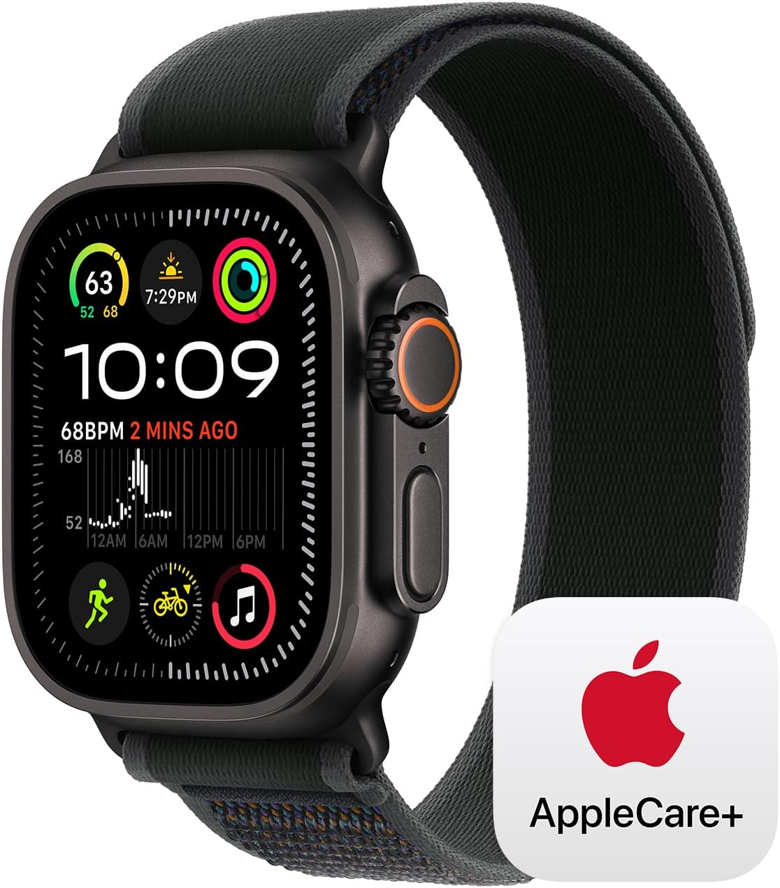 Apple Watch Ultra 2 [GPS + Cellular 49mm] Smartwatch, Sport Watch with Black Titanium Case with Dark Green Alpine Loop - S. Fitness Tracker, Precision GPS, Action Button, Carbon Neutral