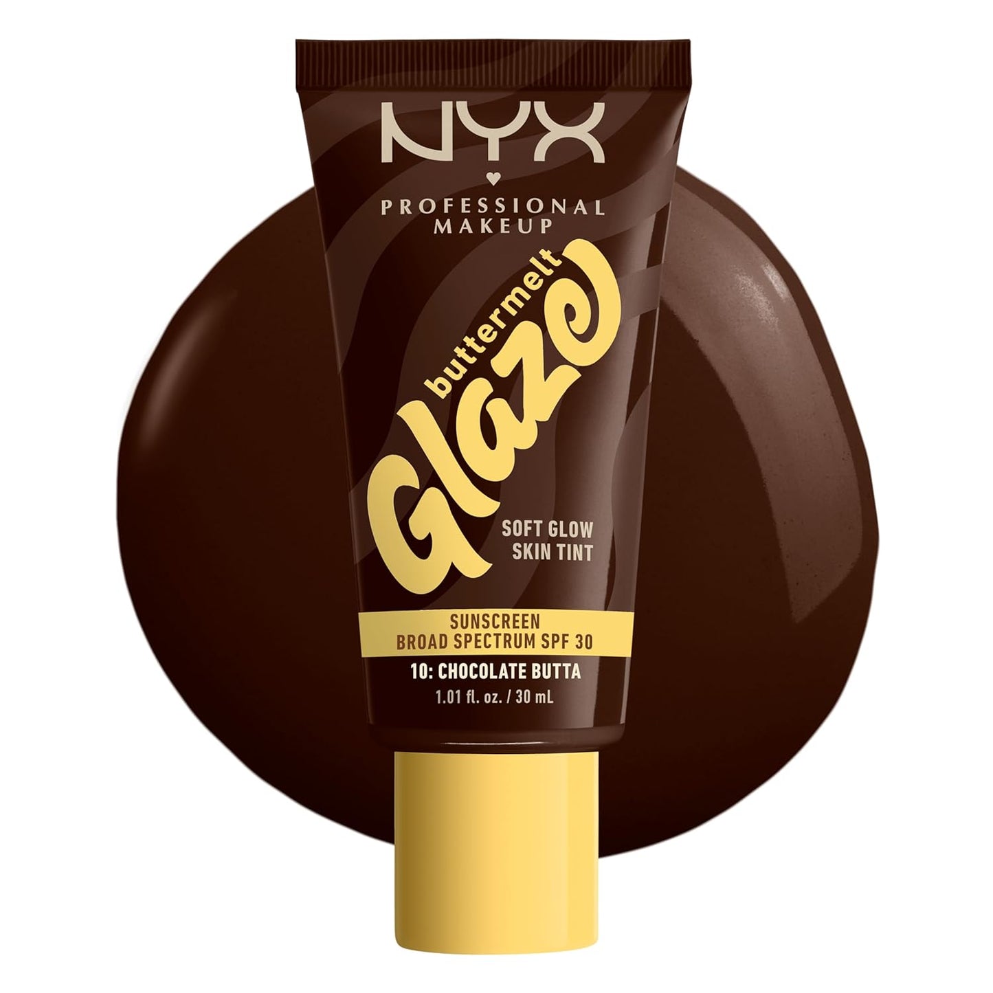 NYX PROFESSIONAL MAKEUP Buttermelt Glaze Soft Glow Skin Tint + SPF 30, Up To 12HR Wear, 02 Vanilla Bean Butta