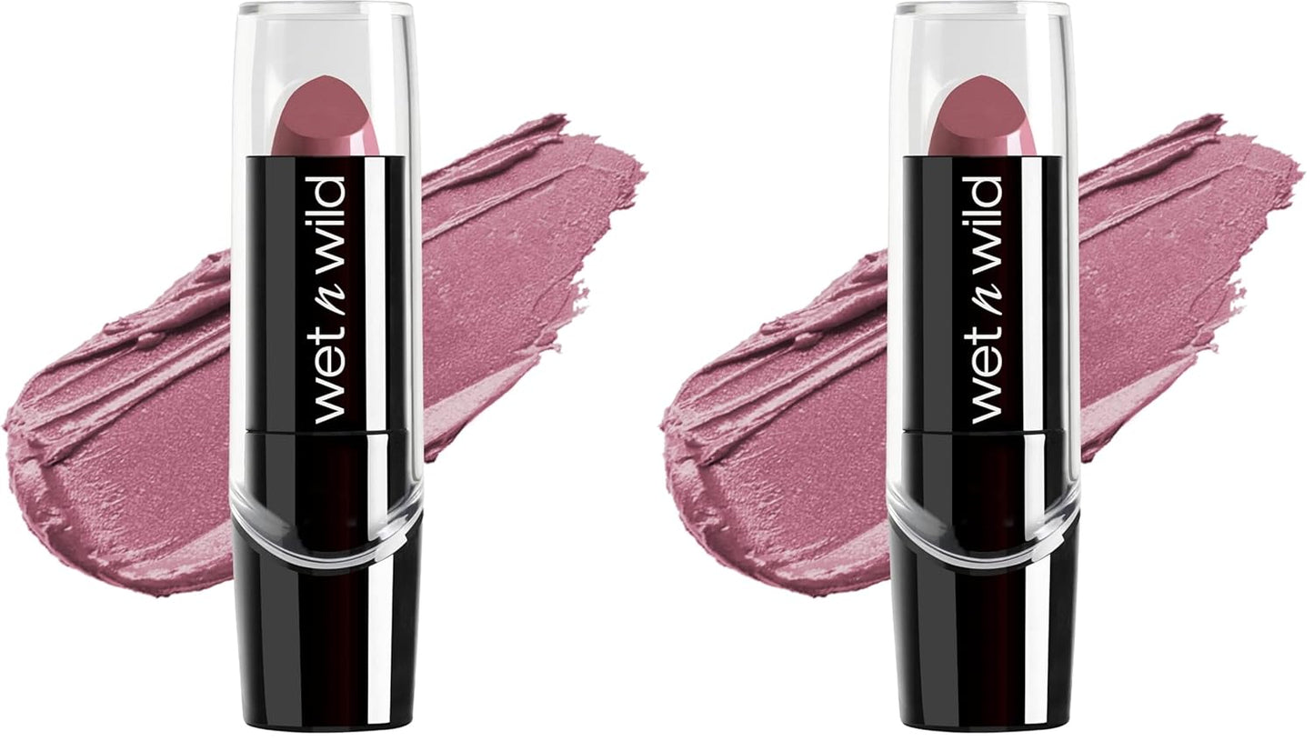 wet n wild Silk Finish Lipstick, Hydrating Rich Buildable Lip Color, Formulated with Vitamins A,E, & Macadamia for Ultimate Hydration, Cruelty-Free & Vegan - Dark Wine