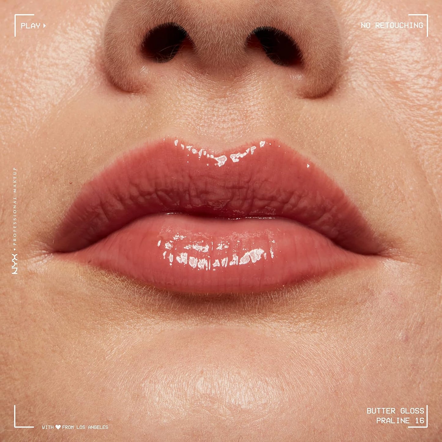 NYX PROFESSIONAL MAKEUP Butter Gloss, Non-Sticky Lip Gloss - Praline (Deep Nude)