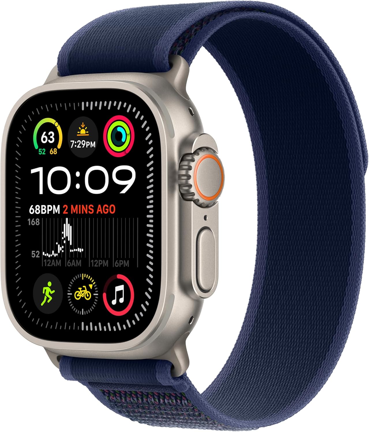 Apple Watch Ultra 2 [GPS + Cellular 49mm] Smartwatch, Sport Watch with Black Titanium Case with Dark Green Alpine Loop - S. Fitness Tracker, Precision GPS, Action Button, Carbon Neutral