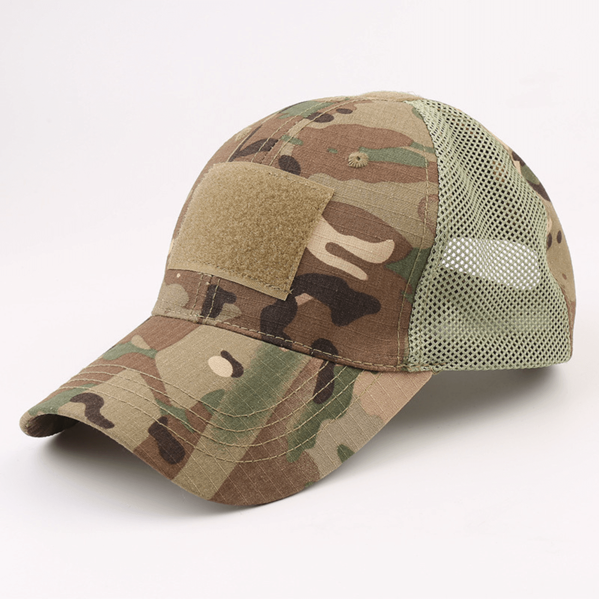 Military-Style Tactical Patch Hat with Adjustable Strap | Breathable and Unisex