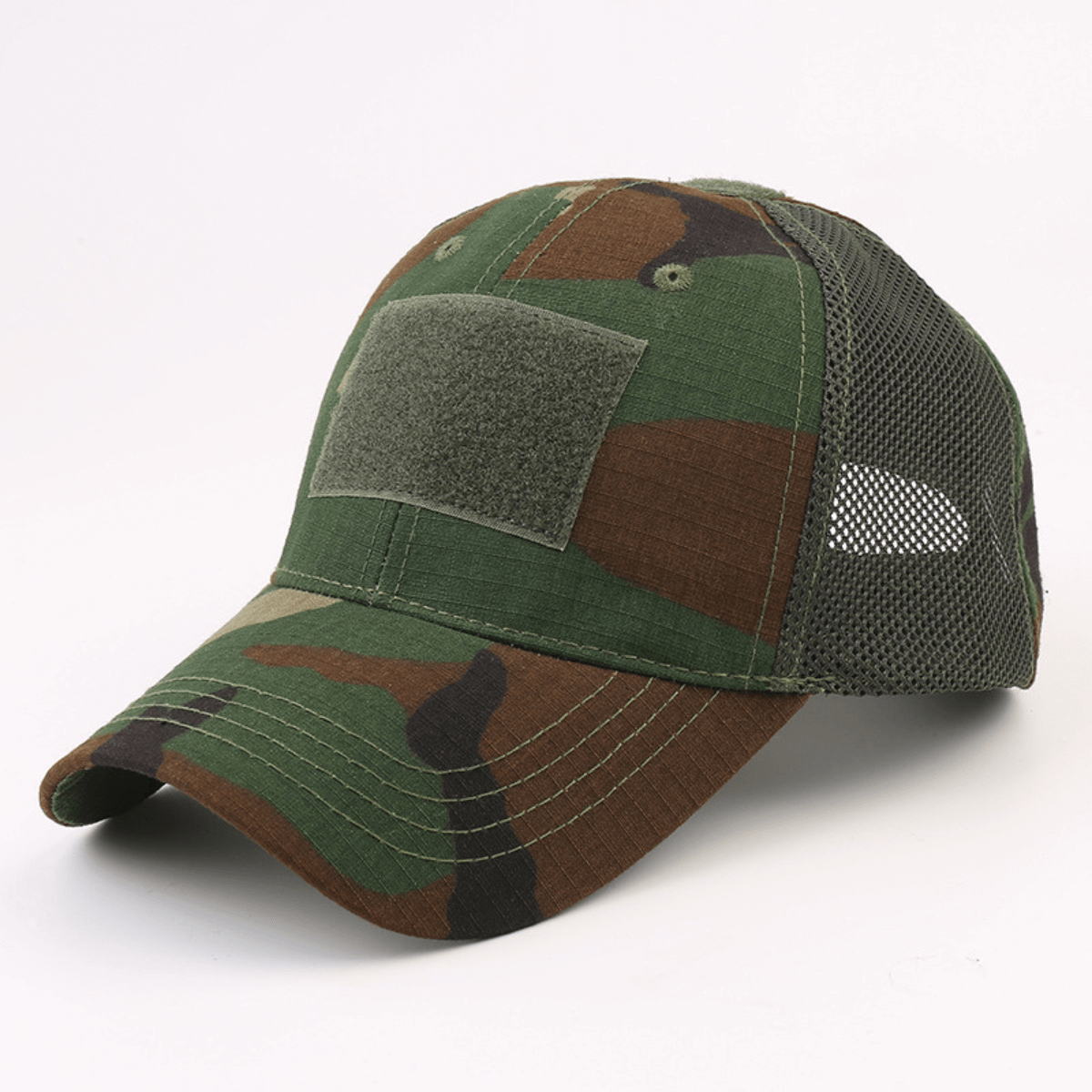 Military-Style Tactical Patch Hat with Adjustable Strap | Breathable and Unisex