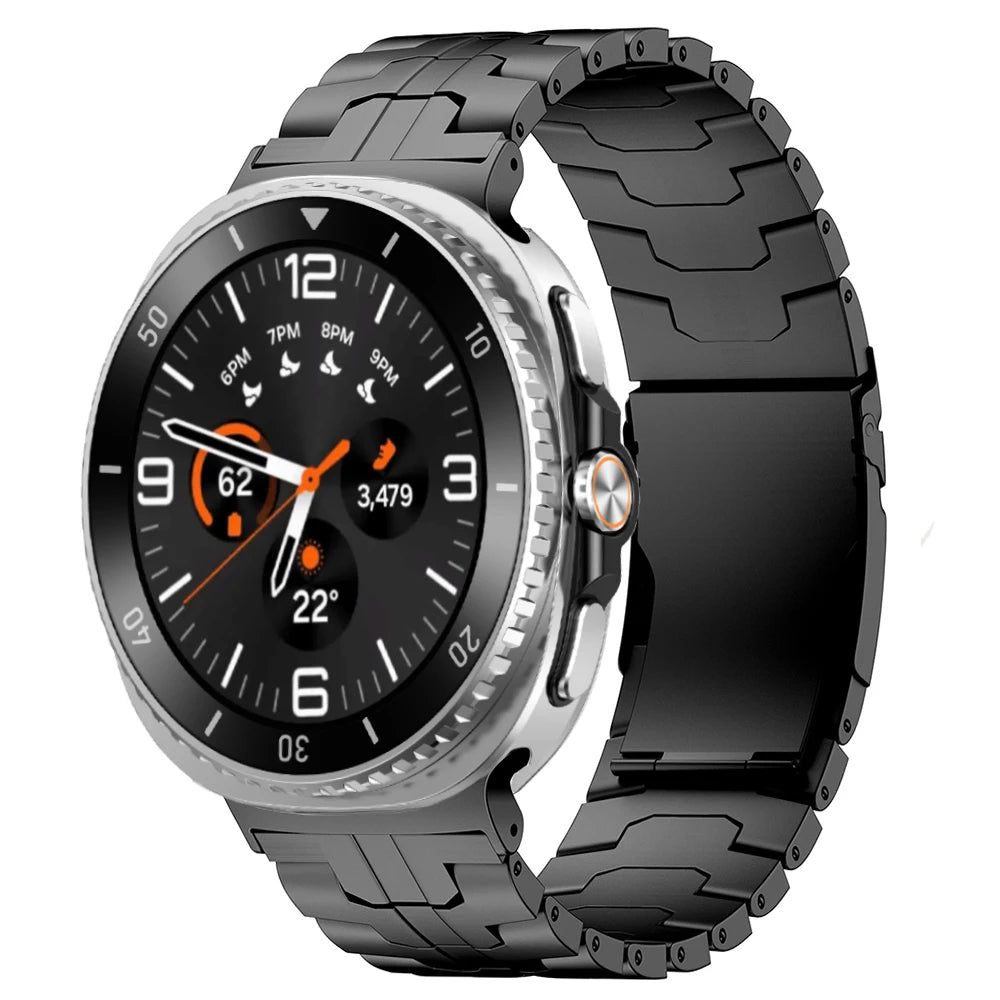 Black Titanium Band for Samsung Galaxy Watch 8 Classic 46mm 8 7 6 5 4 FE 44mm 40mm Bracelet for Galaxy Ultra 2025 Strap Bracelet