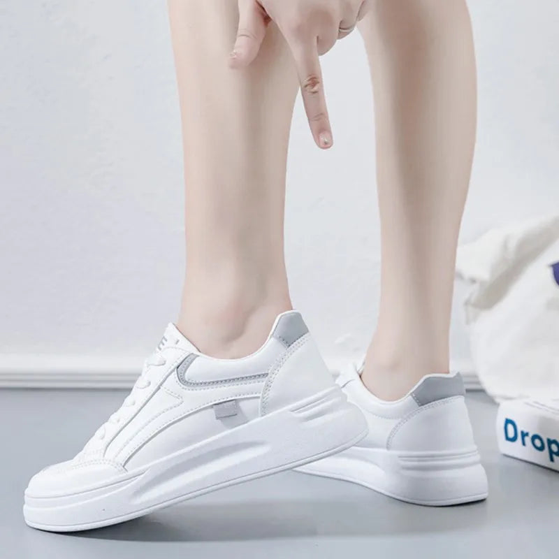 Contemporary Women's Lace-Up Sneaker – Fashion-Forward Silhouette, Premium Comfort Construction, and Versatile Styling for Daily Casual Wear