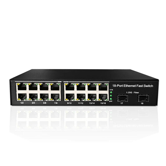 18 Port 16/1000M Ethernet Network Unmanaged Switch