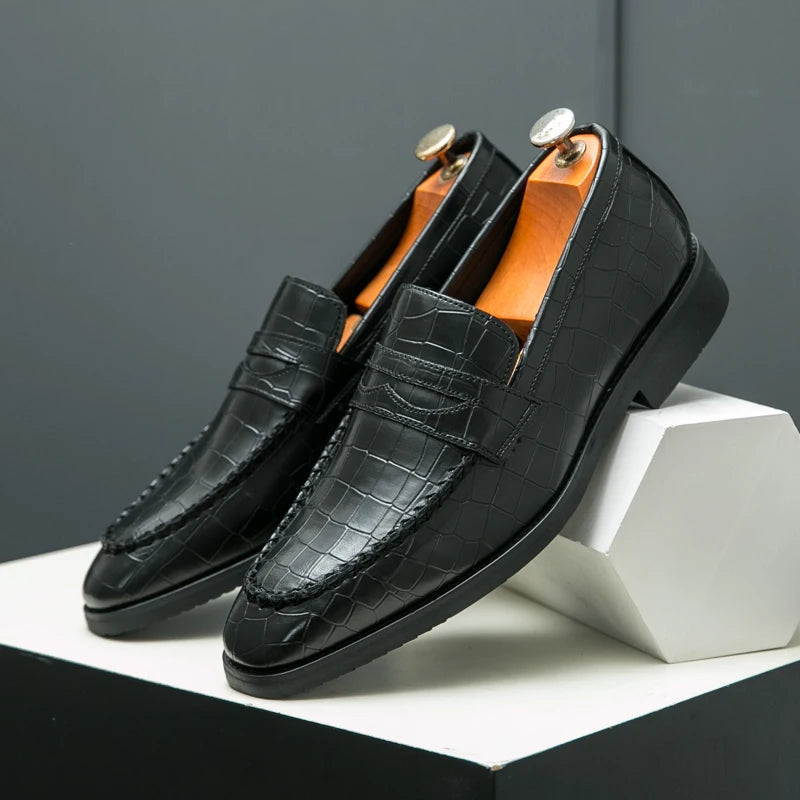Classic Men's Casual Driving Loafers – Comfortable, Fashionable Moccasins in Leather for Business, and Weddings