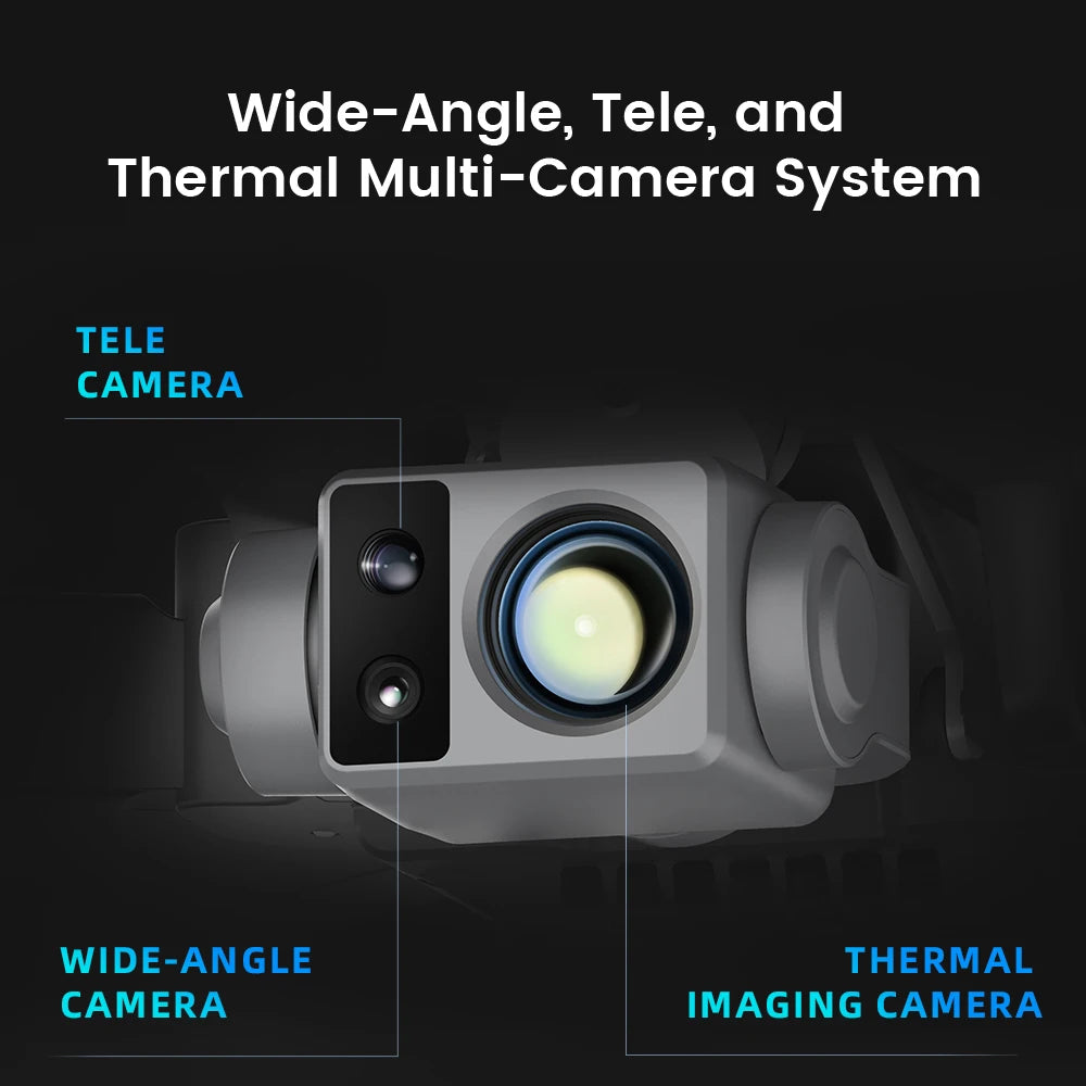 FIMI X8 Tele Max Drone 30x Hybrid Zoom Wide-Angle Tele Camera 20KM Range 4K 60fps 3-Axis Gimbal GPS AI Super Night Video
