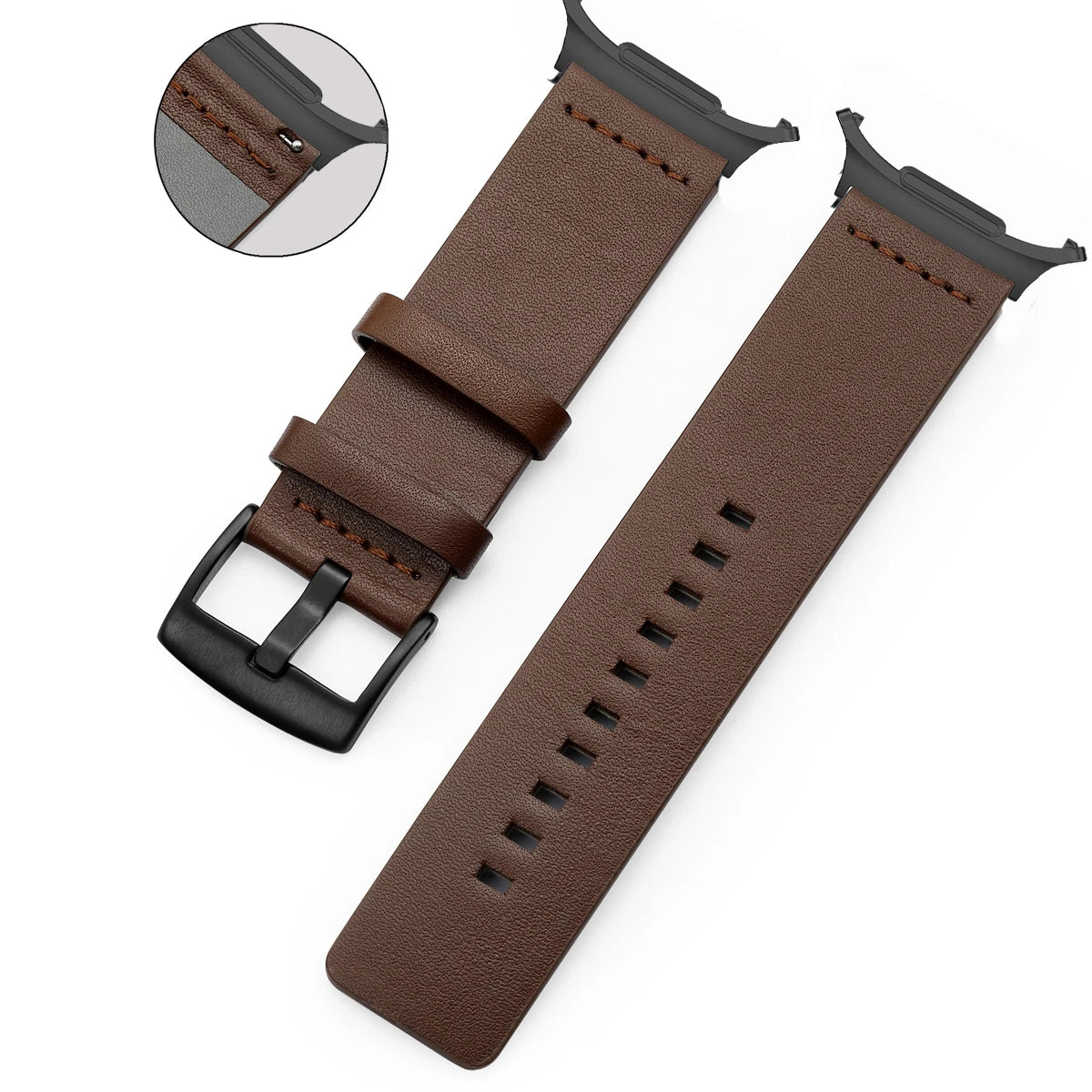 Leather Strap for Samsung Galaxy Watch 7 Ultra 47mm Business Band Bracelet for Galaxy Watch Ultra 47mm No Gaps Wristband Correa
