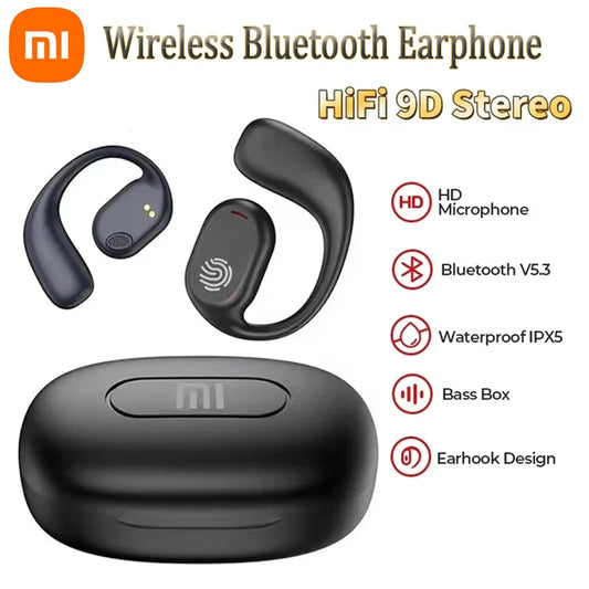 Xiaomi Bluetooth 5.3 Earphones Bone Conduction Wireless Sports Earbuds HiFi 9D Stereo Waterproof Touch Control Noise Reduction