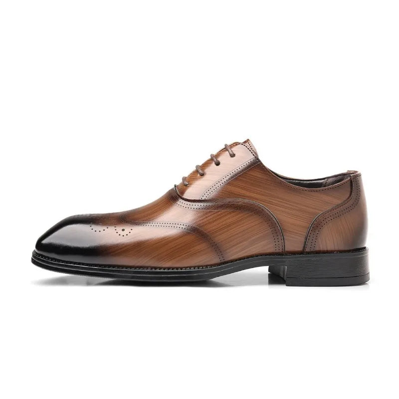 2026 Men Handmade Genuine Cow Leather Oxford Shoes Business Pointed Lace Up Men Wedding Shoes Formal Flats Black Plus Size 38-48