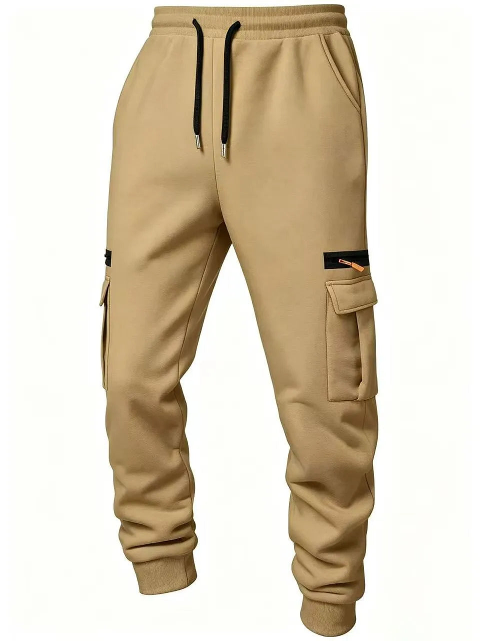 Men's Athletic Trainning Joggers Casual Loose Fit Sweatpants Spring Fall Fleece Lined Pants Elastic Waist Drawstring Trousers
