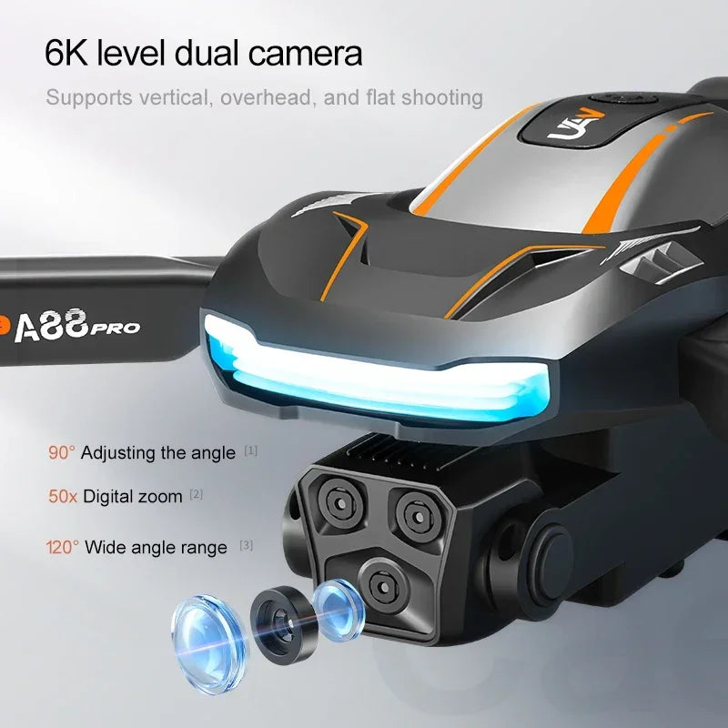 Drone Professional 4K Three Camera Folding Obstacle Avoidance Optical Flow Positioning Upgraded  New Toys for Boys