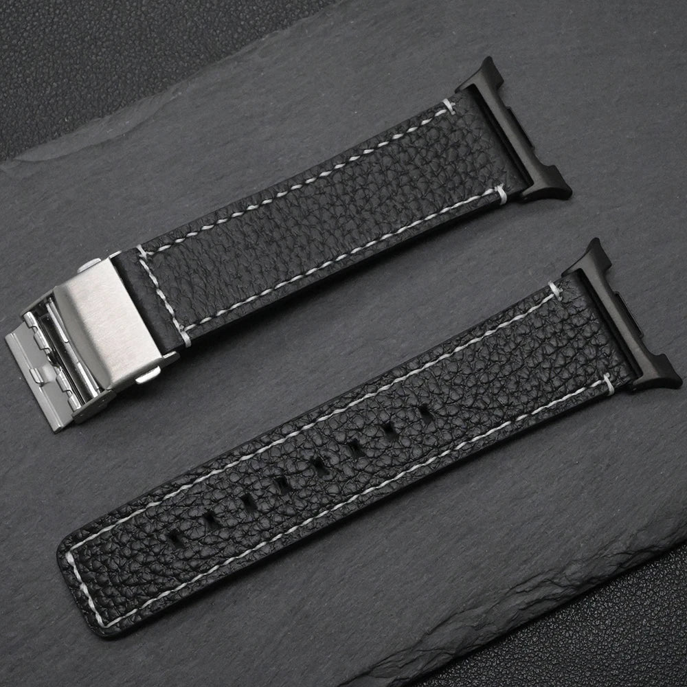 Leather for Samsung Galaxy Watch 8 Ultra2 Wrist Strap Elegant Business Band for Galaxy Ultra 47mm Bracelet Correa Accessories