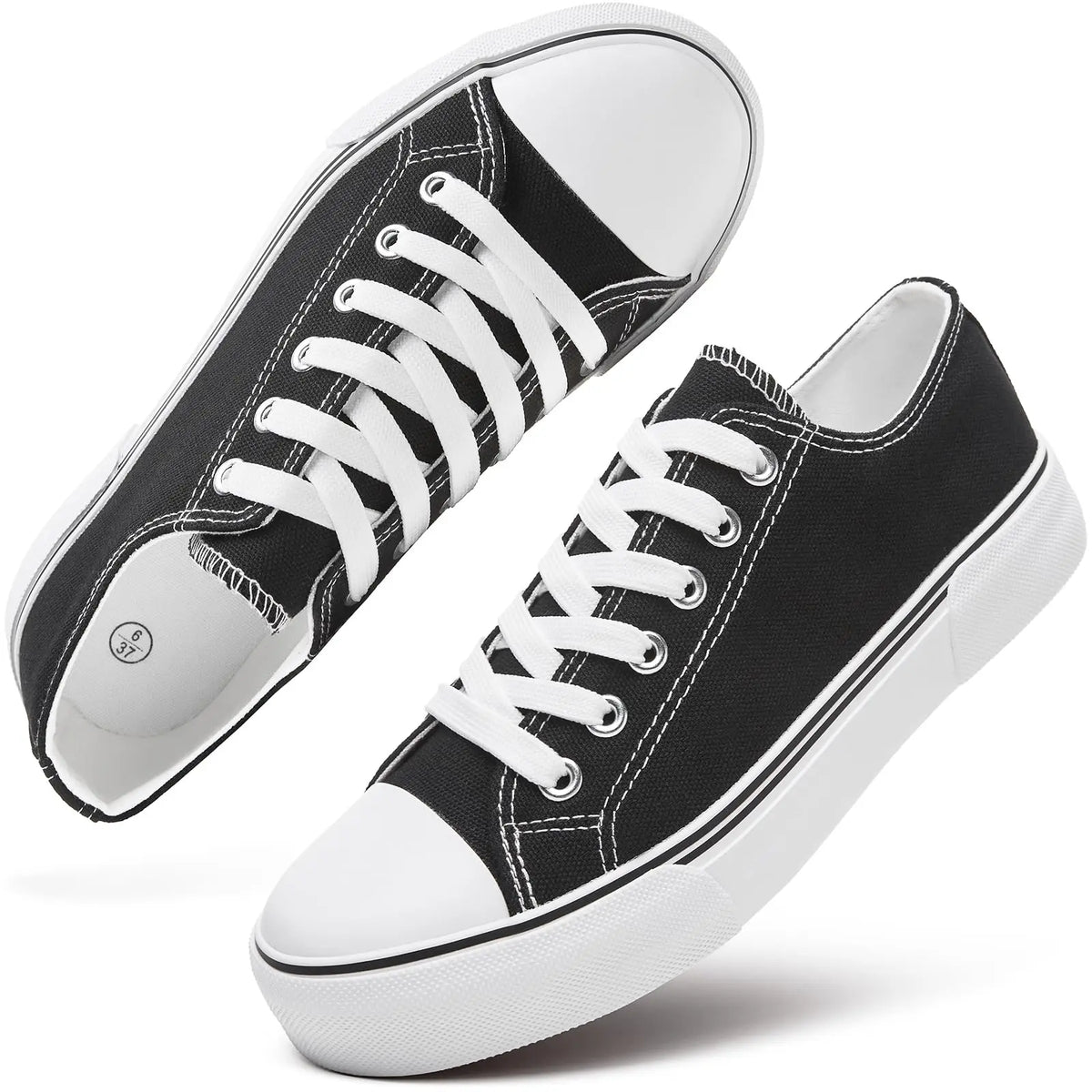 Women's Low-Top Canvas Sneakers – Breathable Casual Slip-On Flats