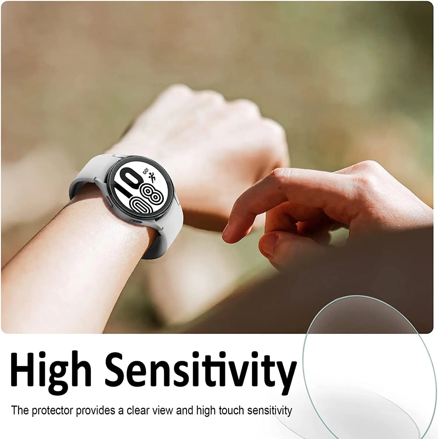 Tempered Glass For Samsung Galaxy Watch 4 5 6 40/44mm Classic 42/46mm Watch 3 45mm Screen Protector Anti-Scratch Smartwatch Film