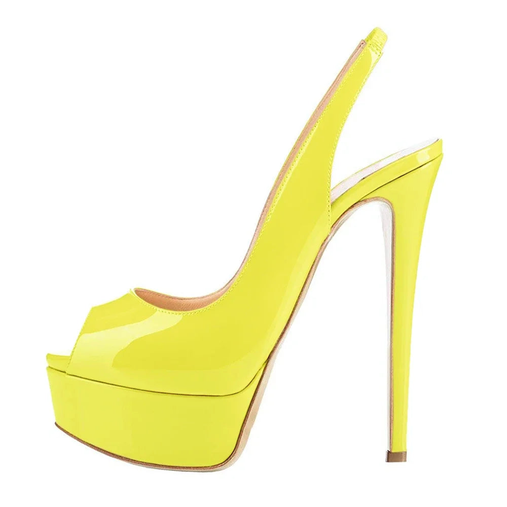 Women Platform High Heels Sexy Open Toe Sandals Shoes