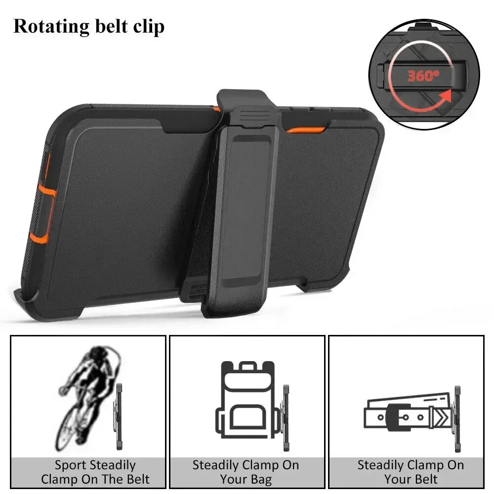 Armor Otter Case for Samsung Galaxy S26 S23 S22 S21 S20 S24 Ultra A17 A07 S25 edge Heavy Duty Shockproof +Belt Clip Box Case