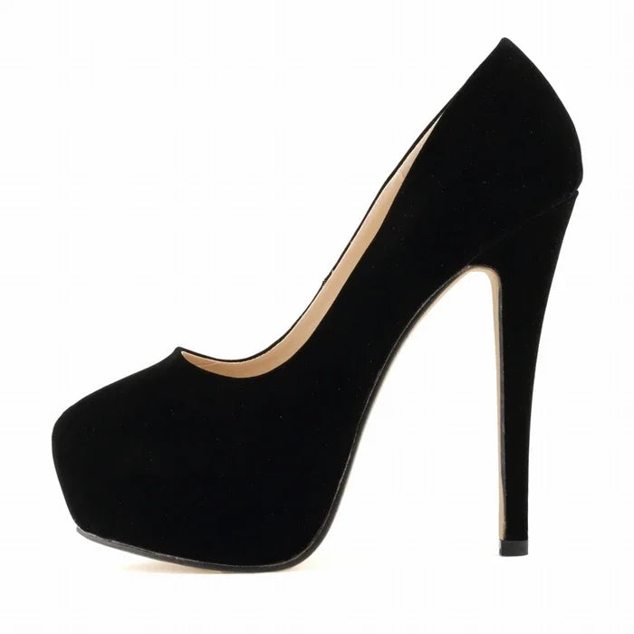 Women Pumps Stilettos Sexy Super High Heels Female Round Toes Platform Thin Heels Shoes