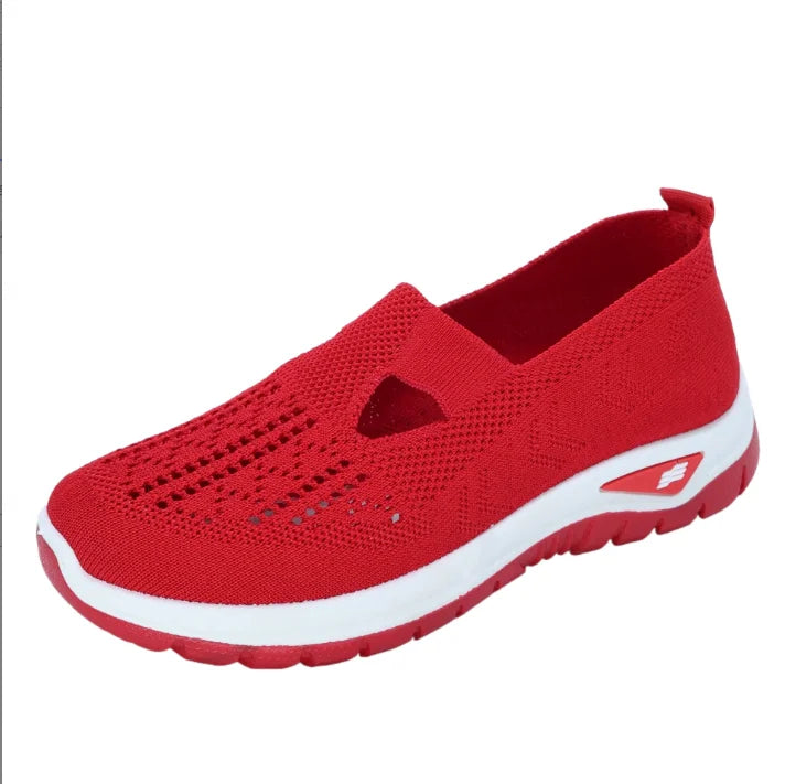 Women's Casual Solid Color Breathable Soft-Soled lightweight Walking Shoes,