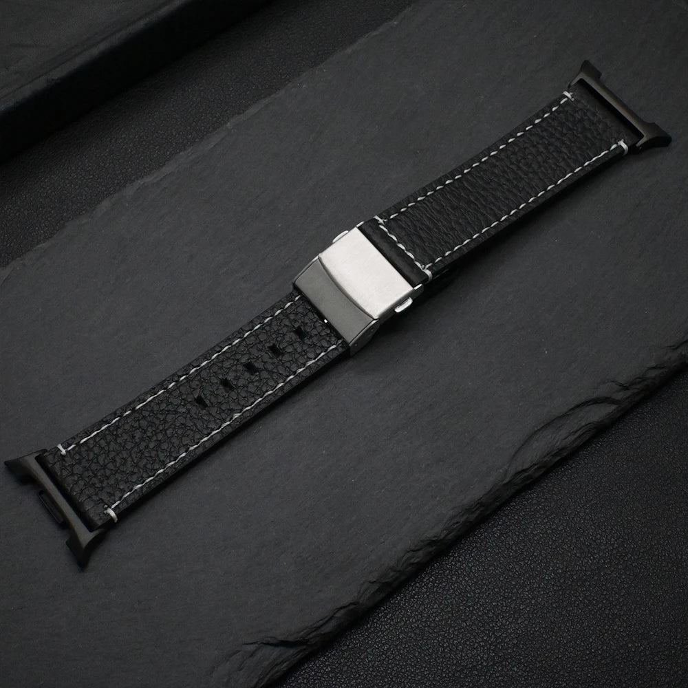 Leather for Samsung Galaxy Watch 8 Ultra2 Wrist Strap Elegant Business Band for Galaxy Ultra 47mm Bracelet Correa Accessories