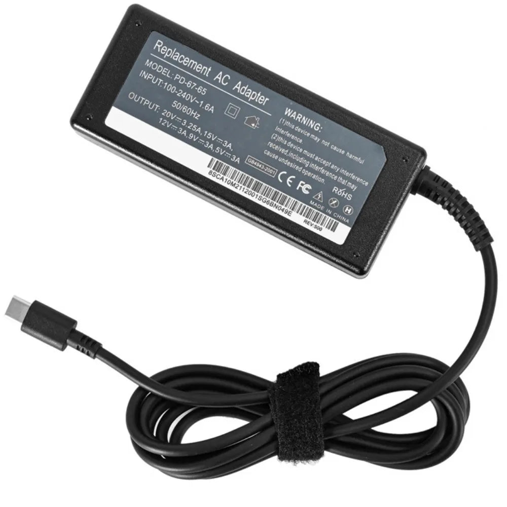 45W 65W 90W Type-c Laptop Charger Power Adapter for Huawei, Dell, HP Type C Fast Power Adapter