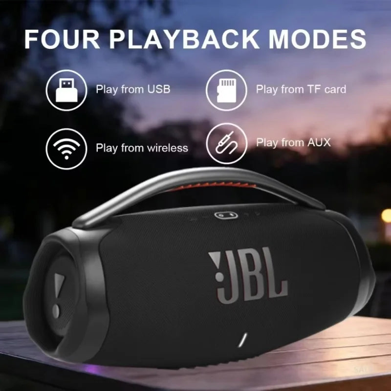 JBL BOOMBOX 3 Portable Outdoor Speaker IP68 Waterproof Stereo Sound with Built-in Power Supply for Camping And Travel