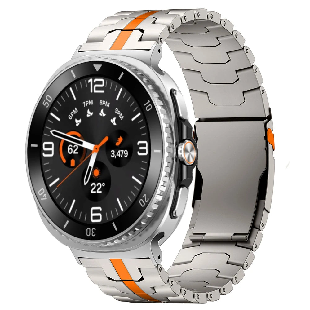 Black Titanium Band for Samsung Galaxy Watch 8 Classic 46mm 8 7 6 5 4 FE 44mm 40mm Bracelet for Galaxy Ultra 2025 Strap Bracelet