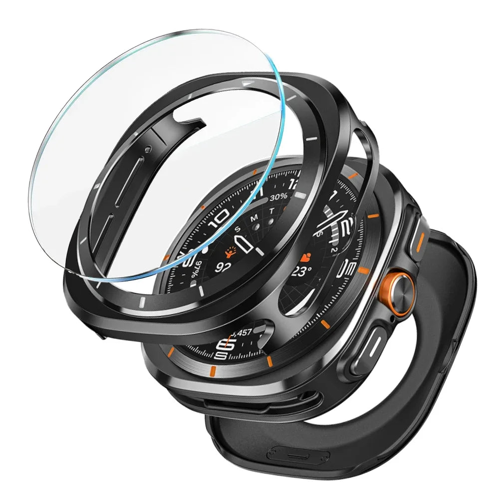 Aluminium Alloy Case+Protective HD Film for Samsung Galaxy Ultra Watch 47mm Metal Case Screen Protector Cover For GALAXY ULTRA 7