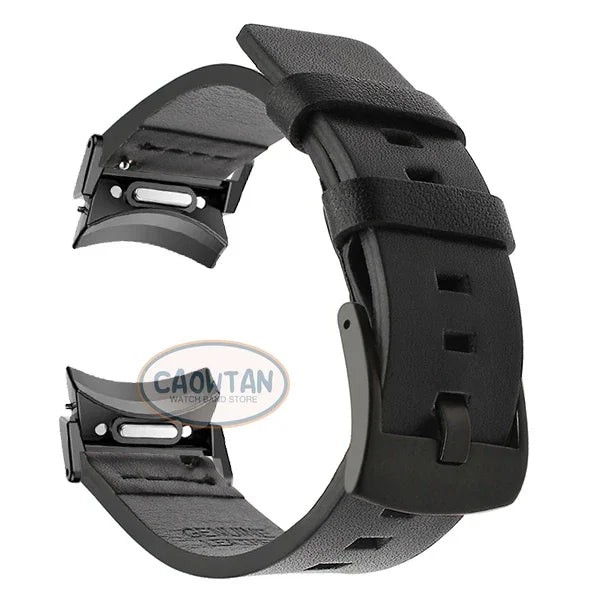 No Gaps Leather Band for Samsuang Galaxy Watch 6 5 4 40 44mm Quick fit Magnetic Buckle Strap for Galaxy Watch6 4 classic 43 47mm