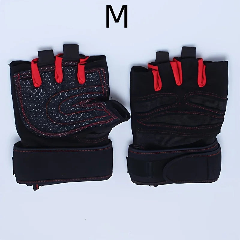 Men Fitness Weight Lifting Wristband Gloves Body Building Training Sports Exercise Cycling