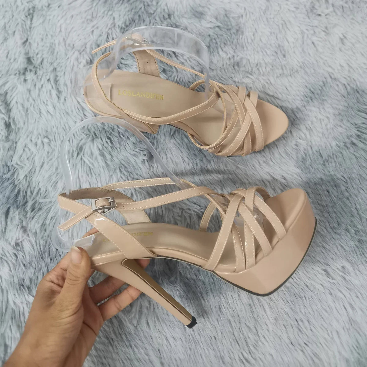 Platform High Heels Sandals Sexy Ankle Strap Open Toe Shoes