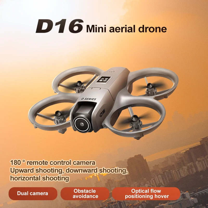 D16 Drone 8K HD With FPV Dual Camera RC Brushless Power Motor 5G WIFI Smart Obstacle Avoidance Profesional Aerial Quadcopter Toy