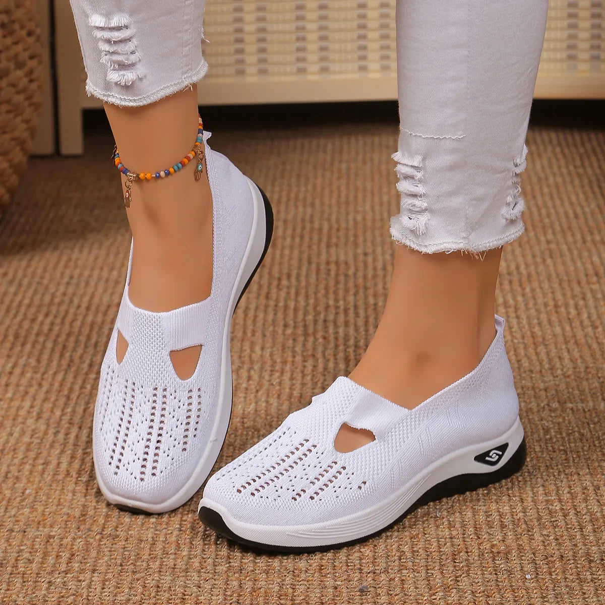 The Premium Orthopedic Women's Slip-On Sneaker – Ultra-Lightweight, Breathable Mesh Construction, and Non-Slip Soft Soles for Ultimate Summer Walking Comfort
