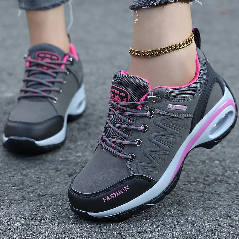 Women's Platform Fashion Sneakers – Casual Top Wedge Sneakers for Autumn