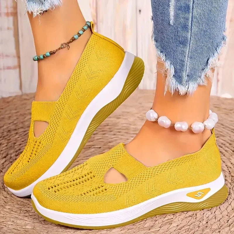 The Premium Orthopedic Women's Slip-On Sneaker – Ultra-Lightweight, Breathable Mesh Construction, and Non-Slip Soft Soles for Ultimate Summer Walking Comfort